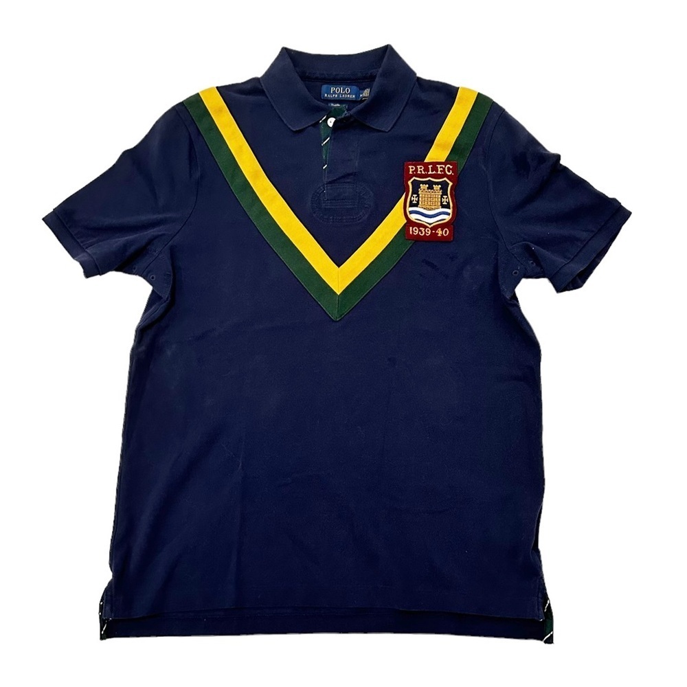 Polo Ralph Lauren Classic Fit Shield Patch  Rugby Polo in Size M Navy.